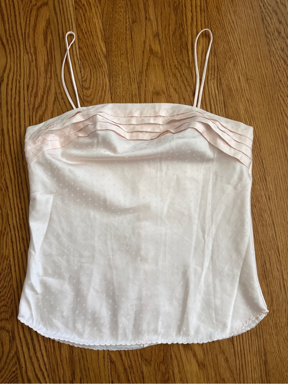 Vintage Deena delicate pink polka dot romantic cami top